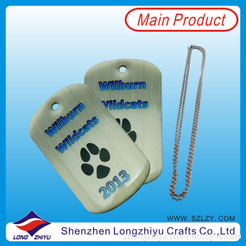 Custom Hot Sale Dog Tags with Epoxy with Paw for Kids